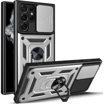 Pouzdro na mobilní telefon Zadní Kryt Spacecase pro Samsung Galaxy S22 Ultra stříbrný