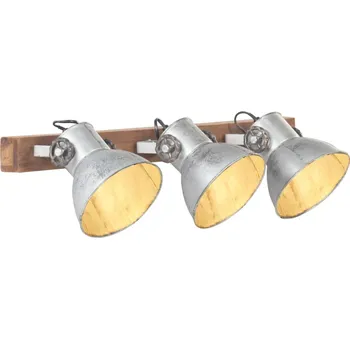 Stojací lampa zahrada-XL Industriální nástěnné svítidlo stříbrné 65 x 25 cm E27 320502