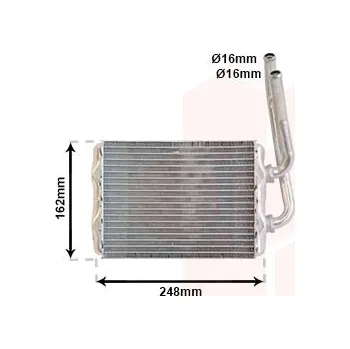 Výměník tepla, vnitřní vytápění VAN WEZEL 43006220