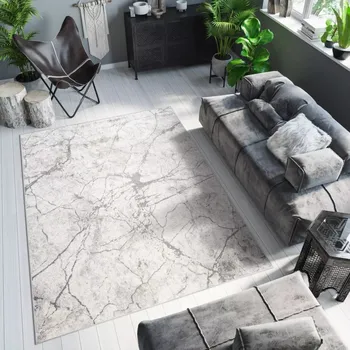 Koberec Světle krémový designový koberec s mramorovým vzorem Šířka: 80 cm | Délka: 150 cm
