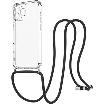 Pouzdro na mobilní telefon AlzaGuard Luxe Lanyard Case pro iPhone 16 Pro Max černý