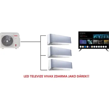 Domácí spotřebič Klimatizace Vivax silver 1+3 (2,7kW + 2,7kW + 3,5kW) Multi-split R32 včetně montáže