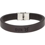 Ewena Kožený náramek hnědý se znamením Býk