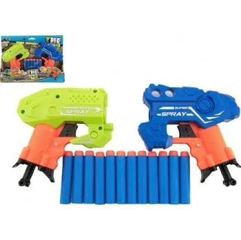 Dětské zboží Teddies Pistole na pěnové náboje 2 ks + 12ks nábojů