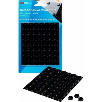 Chňapka 3M Bumpon sada ochranných dorazů 12,7 × 3,5 mm, 56 ks, černý