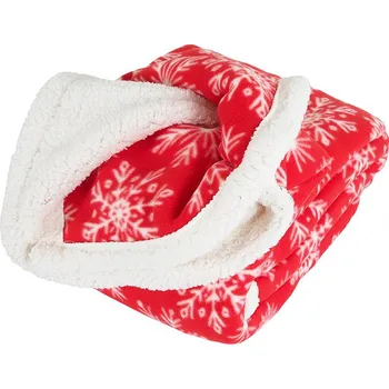 deka B.E.S. - Petrovice Deka s beránkem Buffalo 150 × 200 - Vločky červené