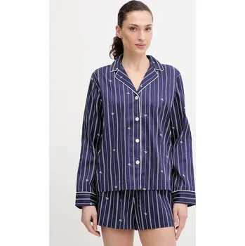 Pánské pyžamo Lauren Ralph Lauren dvoudílné pyžamo ženské bavlněné ILN12490 námořnická modř 59A, vel. S