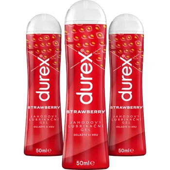 Lubrikační gel DUREX Strawberry 3× 50 ml