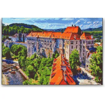 Diamantové malování Painting Queens Diamantové malování Český Krumlov 2, 60 × 80 cm, s rámem, hranaté