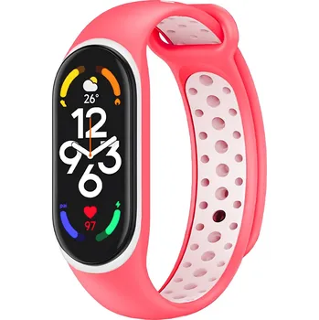Příslušenství k chytrým hodinkám Eternico Sporty pro Xiaomi Mi band 5 / 6 / 7 silk pink and white