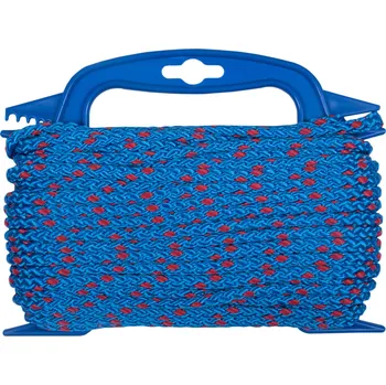 Železářství CONNEX PP Lano pletené 8pramenné, 6 mm × 20 m, modrá/červ., navíječ DY2701701