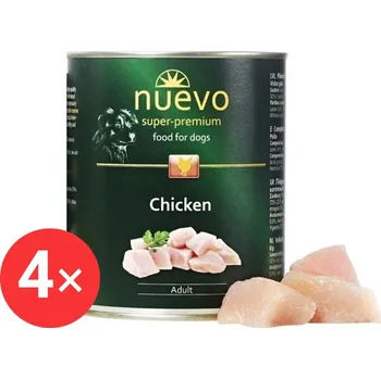 Krmivo pro psa Nuevo pes adult kuřecí konzerva 4 × 800 g