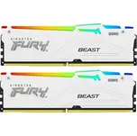 KINGSTON DIMM DDR5 64GB (Kit of 2) 6000MT/s CL30 Non-ECC FURY Beast RGB EXPO, Bílá
