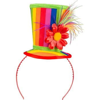 Karnevalový doplněk Boland Klobouček klaun na čelence