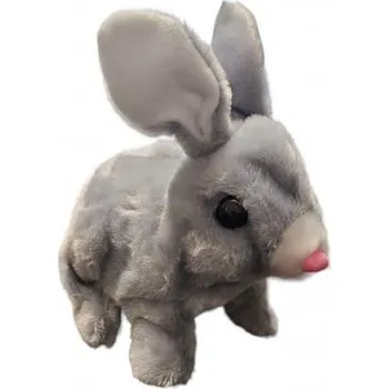 plyšák Leventi Interaktivní plyšový králíček, šedý