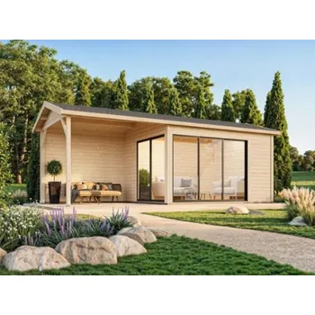 Zahradní domek Zahradní domek Amanda 11,2+ 7,8 m2 s posuvnými dveřmi s dvojitým sklem