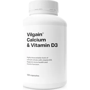Přírodní produkt Vilgain Vápník + Vitamin D3 120 kapslí