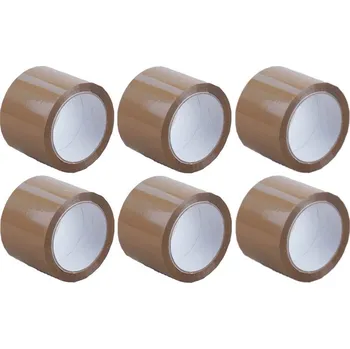 IDEAL BOX Lepicí páska 75 mm / 66 m, hnědá, 6 ks