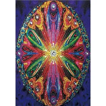 Diamantové malování Norimpex 7D Mandalový ovál 30 × 40 cm
