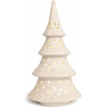 Velikonoční dekorace DECOLED LED dekorace keramický stromeček, 15 × 9,2 × 29 cm, teple bílá, 2× LR44