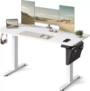 Psací stůl Elektricky nastavitelný psací stůl Vasagle Foral 140 cm bílý