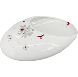 by inspire Vánoční mísa Koleda Bean M 30 × 20 × 9 cm, bílá/červená/šedá