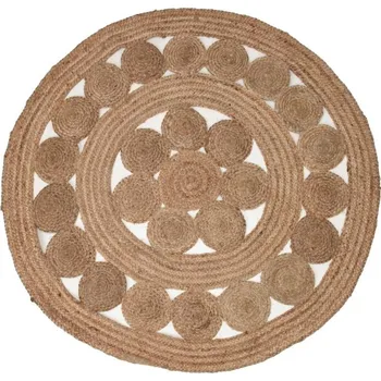 Koberec Home Styling Collection Jutový koberec se vzorem, 120 cm