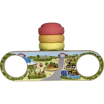 ostatní stavebnice BaaVi Dřevěný mostek Balance Play s polepem ZOO