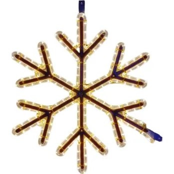 Vánoční dekorace DECOLED LED světelná vločka VI, závěsná 3D tisk, pr. 60 cm, teple bílá, IP67