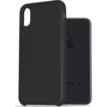 Pouzdro na mobilní telefon AlzaGuard Premium Liquid Silicone Case pro iPhone X / Xs černé