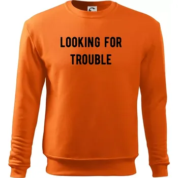 Pánská mikina Párové triko - Looking for trouble - Mikina Essential pánská - S ( Oranžová )