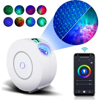 Projektor Nanxin Projektor noční oblohy s Wi-Fi a mobilní aplikací Smart Life bílý