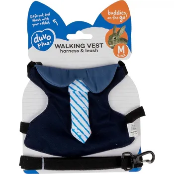 Pro psa DUVO+ Postroj s vodítkem pro králíka M, 18–36 cm, 175 cm/12 mm, smoking