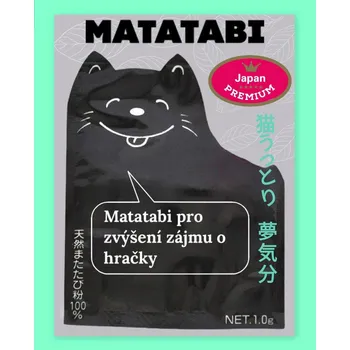 Kosmetika pro kočku Japan Premium Matatabi pro zvýšení zájmu o hračky, 1 g