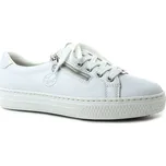 RIEKER L59L1-83 white, dámské tenisky vel.42 (Rieker L59L1-83: Bílé kožené tenisky se zipem a platformou)