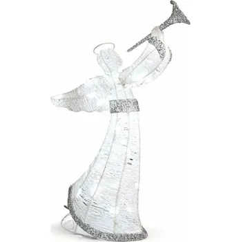 Vánoční ozdoba DECOLED LED světelný anděl 50 cm, ledově bílá s Flash efektem, IP44