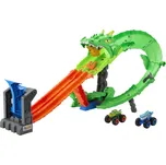 Hot Wheels Monster Trucks Dráha dračí zkáza a 2 autíčka