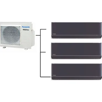Vzduchotechnika Klimatizace Panasonic Etherea graphite 1+3 (2kW + 2,5kW + 2,5kW) Multi-split R32 včetně montáže
