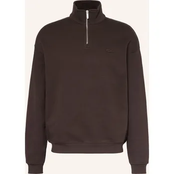 Pánské oblečení Lacoste Pánský Mikinový Troyer, tmavě hnědá, XXL