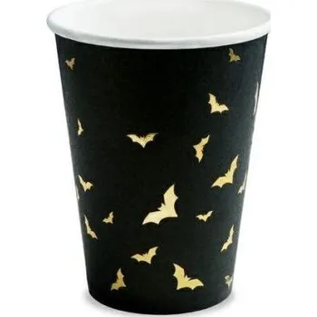 Dětské zboží Papírové kelímky - netopýři - halloween - 220 ml - 6 ks