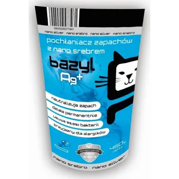 Kosmetika pro kočku Bazyl Ag+ Absorbér zápachu a desinfekční prach 450 g