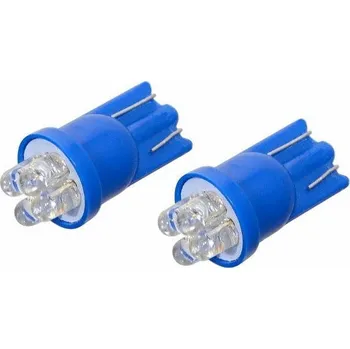 Povinná bezpečnostní výbava COMPASS Žárovka 4LED 12V T10 modrá 2ks