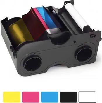 Kancelářská technika Barevná páska Fargo DTC1250e YMCKO s čisticí rolí, 250 výtisků, vhodné pro DTC1250e, DTC1000