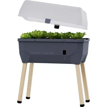 Truhlík Gusta Garden SAMMY SALAD samozavlažovací truhlík s víkem, antracit