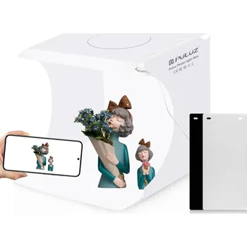 Digitální fotoaparát PULUZ skládací přenosné 550LM fotosvětlo + fotostan kit (2 barvy pozadí), 20cm