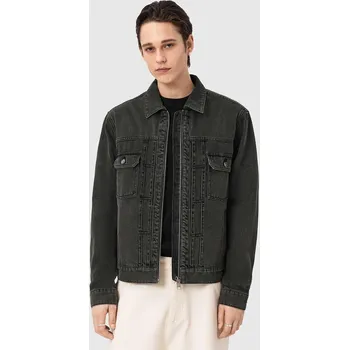 Pánský bomber Džínová bunda AllSaints BRIGHTMORE M018OC černá 99J, vel. XXL