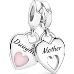 PANDORA Dvojité rozdělené srdce 799187C01 (Ag 925/1000, 2,88 g)