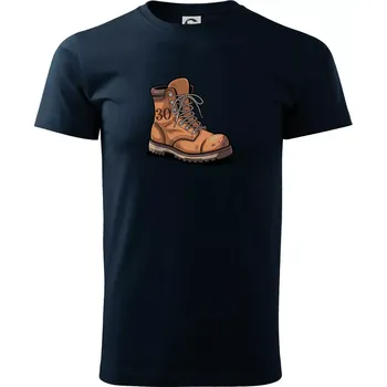 Pánské tričko Turistická narozeninová bota 30 - Triko extra velké (5-8XL) - 7XL ( Námořní modrá (téměř černá) )