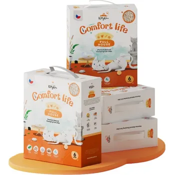 Podestýlka pro kočku KittyCare Stelivo Full House 4 × 6 l