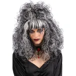 Carnival Toys Bohatá čarodějnická paruka černobílá